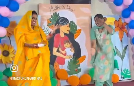 Pre-primary children performing at Mother's Day