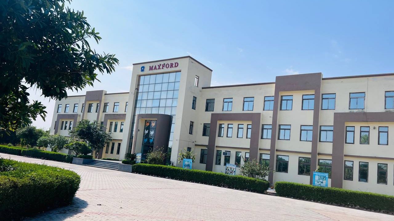 The main building at Maxford International School, Khairthal